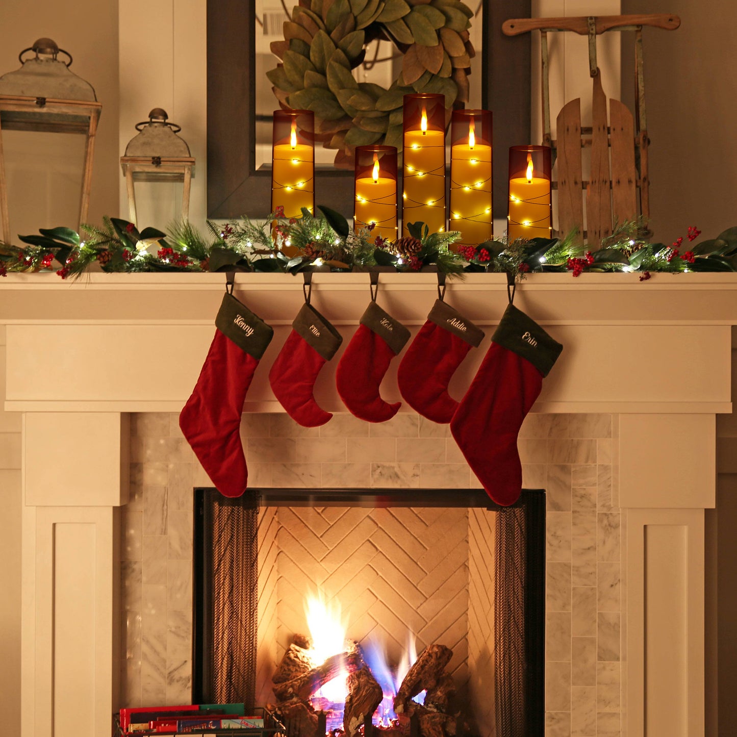 IMAGE Flickering Flameless Candles Battery Operated, Acrylic Shell Pillar 3D Wick LED Candles with 11-Key Remote Control Timer for Wedding Christmas Home Decor Set of 5 (D2.3 in X H5 5 7 7 8 in), Gold