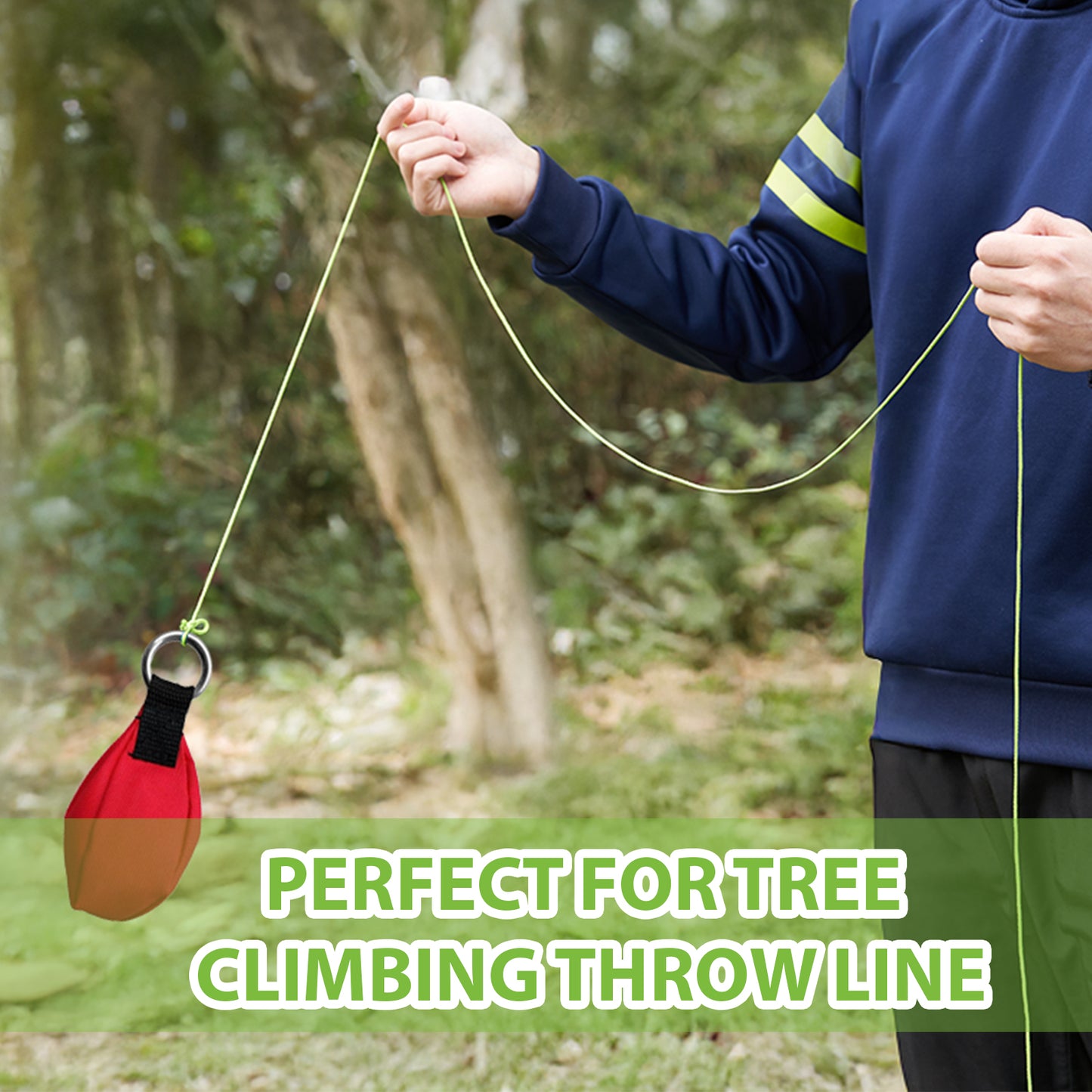 IMAGE Kevlar Cord196ft UHMWPE Braided Throw Line Nylon Cord 1.8mm, 660LB High Strength, Low Stretch, Spliceable Arborist Rope for Tree Work, Hammock, Tarp, Tent, Camping (Green, 196ft)