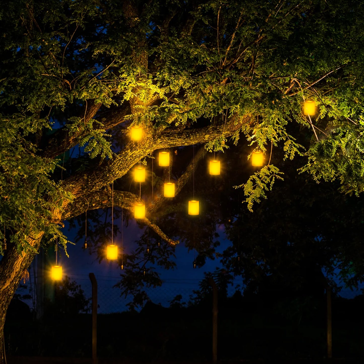 IMAGE Floating Candles with Remote Timer, 12 Pack 1.5×2 Inch Tea Lights Battery Operated, 250+ Hours Long-Lasting Hanging Candles for Wedding Home Decor Birthday Gifts, Warm White