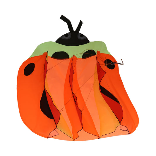 IMAGE 3D Kite Large Orange Ladybird Breeze Beach Kites with Huge Frameless Soft Parafoil Giant, Gift for Kids, Family