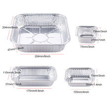 Load image into Gallery viewer, Aluminum Pans, IMAGE 51 Packs Aluminum Pans Disposable Heavy-Duty Tin Foil Pans, 8 8 Inches (36pcs) Foil Half Size Deep Steam Table Pan, Great for Cooking, Baking, Storing and Heating
