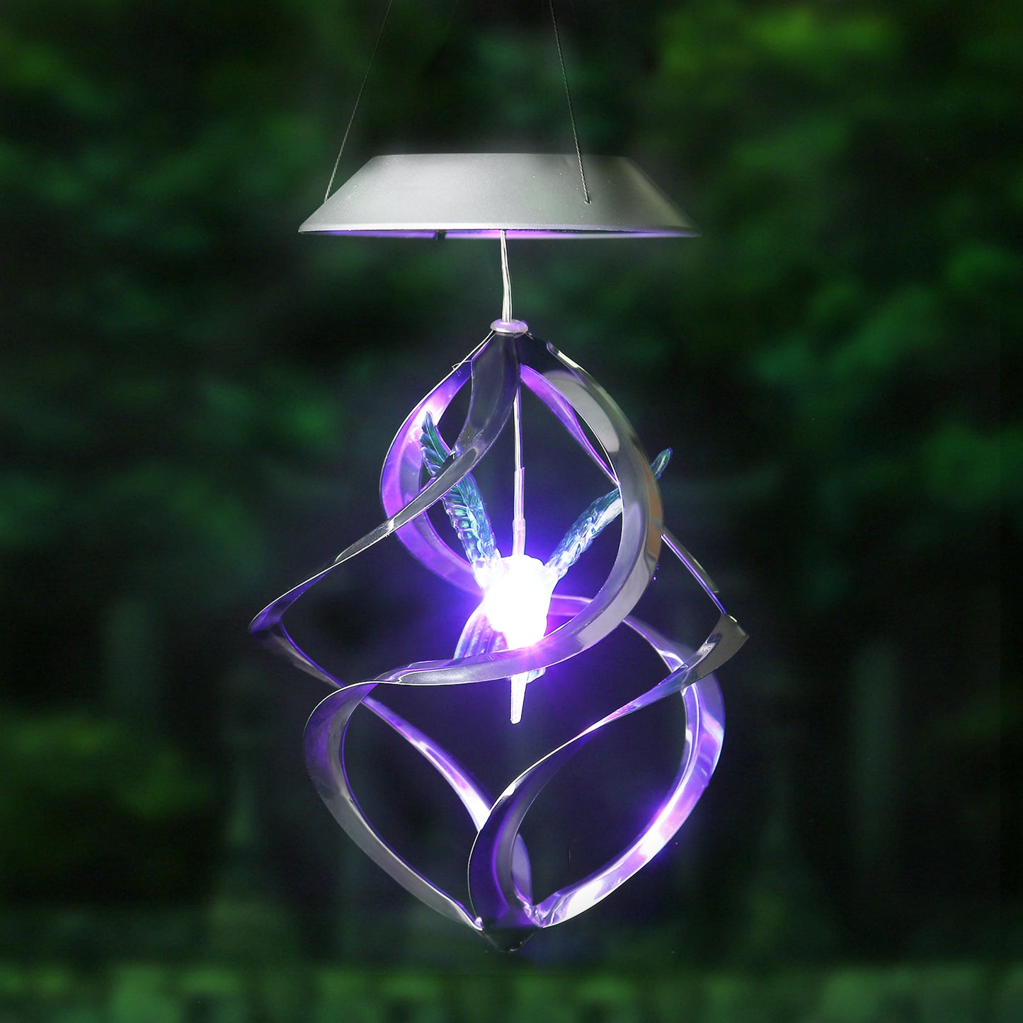 Hummingbird Wind Chime - Color Changing Solar Hanging Lights Xmas Gifts for Decor Home Garden Patio Yard Indoor Outdoor