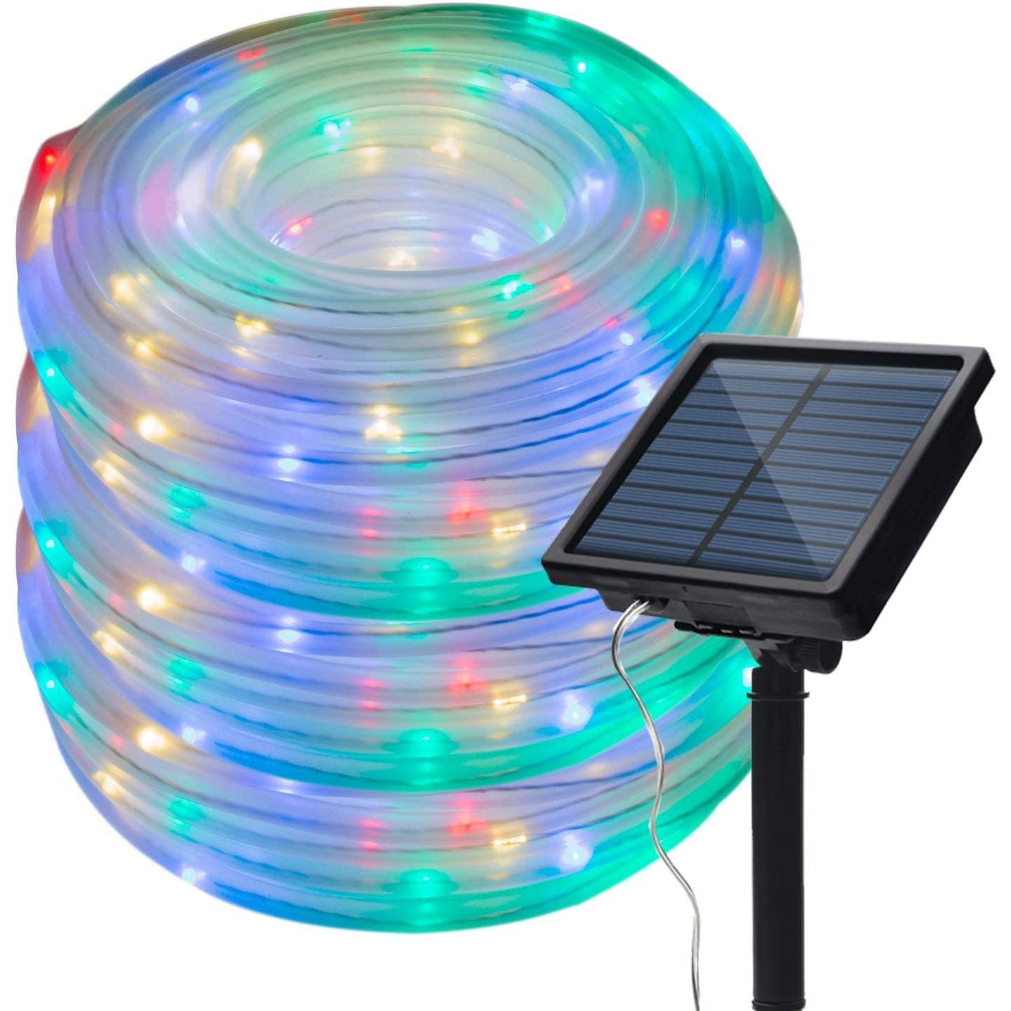 8 Modes Solar Rope Lights Outdoor String Lights 13M 42.6Foot 100LED 2400mah High Capacity Battery Starry Fairy Lights for Indoor Outdoor Garden Patio Party Decorations
