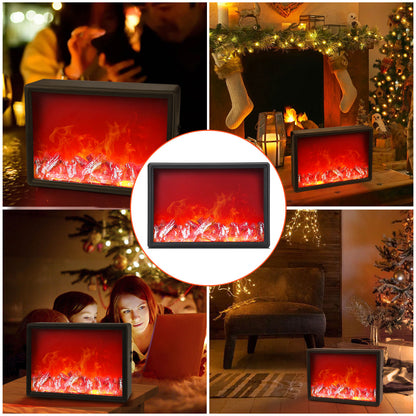 Fireplace Lights, IMAGE Fireplace Lantern LED Flame USB/Battery Powered, Flameless Fire Light for home Decor for Christmas Ornaments