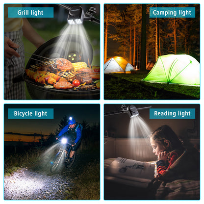 IMAGE BBQ Lights - 10 Super Bright LED Lights, Adjustable Handle with 360 Rotation, Fits Round & Square Grill Bars, Ideal for Cooking & Outdoor Use
