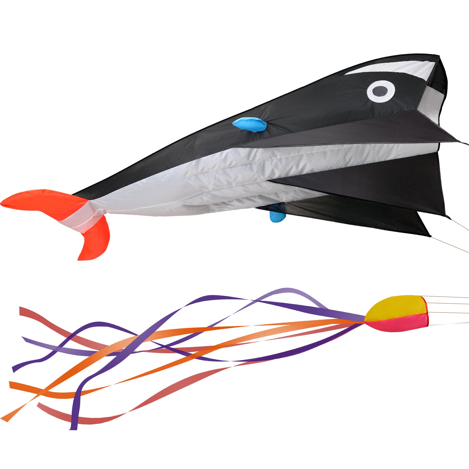 Cheap 3D Kite Huge Frameless Soft Parafoil Giant Whale Flying Kite