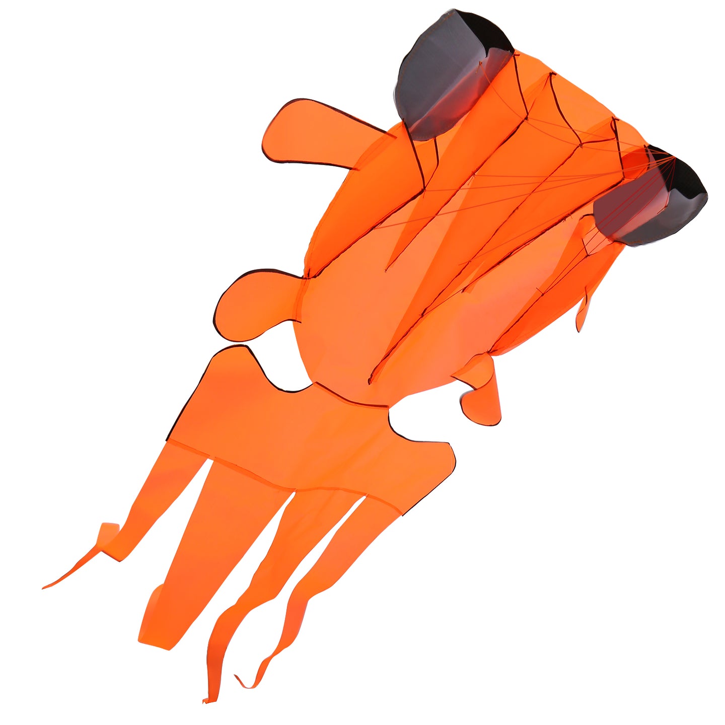 IMAGE 3D Kite Large Orange Goldfish Breeze Beach Kites with Huge Frameless Soft Parafoil Giant,Gift for Kids,Family