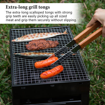 IMAGE BBQ Accessories Grilling Tools,Stainless Steel BBQ Tools Grill Tools Set for Cooking, Backyard Barbecue & Outdoor Camping Gift for Man Dad Women Barbecue Enthusiasts Set of 4