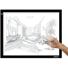 Load image into Gallery viewer, A3 light box, Light Pad Artcraft Tracing Light Board Ultra-thin USB Powered Dimmable LED Brightness for Diamond Painting Tatoo Pad Animation Sketching Designing Stencilling X-ray Viewing
