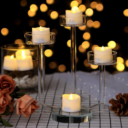Tea Lights with Timer, Flickering Tealights Candles 12PCS 6hrs on and 18hrs Off in 24 Hours Cycle Automatically Timing LED Candles Lights with 100 PCS Decorative Fake Rose Petals for Decor